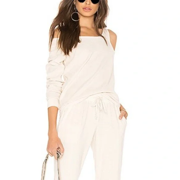 Young Fabulous & Broke Jacee Velour Top in Cream - Picture 10 of 10